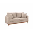 Ver imagem 3 de Sofa 2 Lugares Living 1,88 m Base de Madeira México:Linho Bege