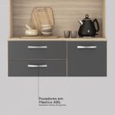 Ver imagem 6 de Armario de Cozinha Malta com 4 Portas e 1 Gaveta Avena/grafito