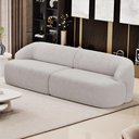 Ver imagem 7 de Sofá 4 Lugares Curvo Orgânico Living 280cm Barolo L06 Bouclê Cinza