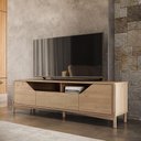 Ver imagem 3 de Rack Benton F06 para TV 75" 182cm Madeira Maciça com Gaveta Amadeirado Lyam Decor