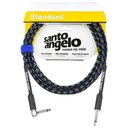 Ver imagem 2 de Cabo de Guitarra Angel Tx 0,30 Mm Comector P10-p10 90º 15ft 4,57 Metros Textil