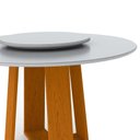 Ver imagem 2 de Mesa de Jantar Redonda Isabela 1,35m com Tampo Giratório Ypê/off White/off White - New Ceval