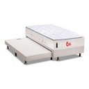 Ver imagem 1 de Cama Box c/Auxiliar Solteiro: Colchão Castor Pocket Castor Gold Star Vitagel SLX + Base CRC Courano