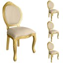 Ver imagem 1 de 4 Cadeira Medalhao Madeira Maciça Design Ingles Luxo Poltrona Entalhada Renascentista Natural Ingles