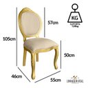 Ver imagem 2 de 4 Cadeira Medalhao Madeira Maciça Design Ingles Luxo Poltrona Entalhada Renascentista Natural Ingles