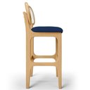 Ver imagem 7 de Kit 06 Banquetas Altas Para Cozinha Bancada Sala Tela Betta Fixa L02 Suede Azul Marinho - Lyam Lyam 