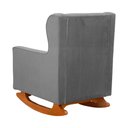 Ver imagem 4 de Poltrona Aurora Pés Balanço Luxo Suede Cores - DS Estofados - Cinza