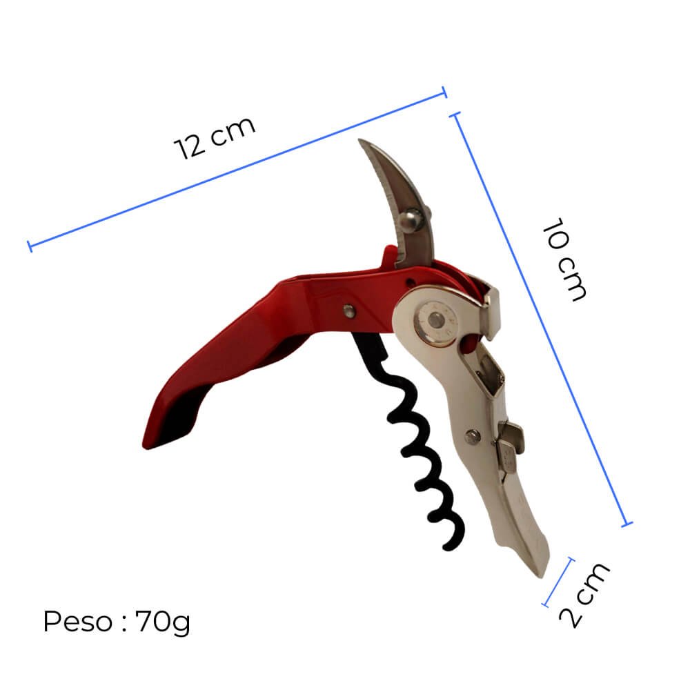 Saca-rolha Pulltex Clickcut Vermelho e Caixa Ecológica Red - 2