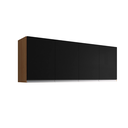 Ver imagem 1 de Armário Aéreo 4 Portas 160cm Madrid Amêndoa/preto - Montanaris Decor