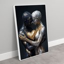 Ver imagem 2 de Quadro Decorativo a Conexão entre Almas Dourado Prata Sala Quarto Casa Escritório