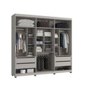 Ver imagem 4 de Roupeiro Newton - 6 Portas 4 Gavetas 10 Prateleiras com Espelho - Casamia