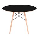 Ver imagem 1 de Mesa Eames Eiffel Redonda 100cm - Preta