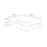 Cama Box Baú Viúva 128 Tecido Sintético Branco com Colchão Little Angel - Bello Box - Mola Superlast - 4