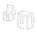 Ver imagem 3 de Conjunto de Mesa Infantil com 2 Cadeiras Mdf Diana Ofertamo Branco/azul