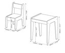 Ver imagem 3 de Conjunto de Mesa Infantil com 2 Cadeiras Mdf Diana Ofertamo Branco/azul