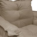 Ver imagem 4 de Poltrona Decorativa Estofada Base Giratória de Metal Opala Suede Cappuccino - LM DECOR