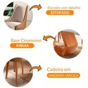 Ver imagem 2 de Sala De Jantar Ane 220cm 8 Cadeiras Esmeralda Moderna Off/imbuia Off/turim Caramelo