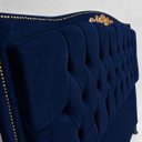 Ver imagem 3 de Cabeceira Greta 160cm Estofada Veludo p/ Cama Box Casal Queen Quarto