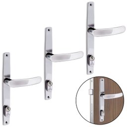 Fechadura para Porta Externa Perfil Estretiro Aço Inox Polido Cromado | Aliança | 10 Un - 1