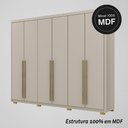 Ver imagem 5 de Guarda Roupa Casal 6 Portas 6 Gavetas Dubai Majestic - Fendi