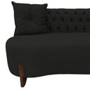 Ver imagem 5 de Sofá 2 Lugares Orgânico Curvo Tókio 150cm Suede Preto