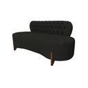 Ver imagem 1 de Sofá 2 Lugares Orgânico Curvo Tókio 150cm Suede Preto
