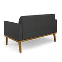 Ver imagem 7 de Poltrona Namoradeira Decorativa Isabella Pés Fixo em Madeira Castanho Pu Preto G19 - Gran Belo