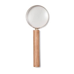 Lupa de Aumento Decorativa Prata com Cabo em Poliresina 24cm 16359 Mart - 1