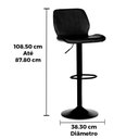 Ver imagem 5 de Kit 2 Banquetas Giratória Anm6315b Bristol Itajaí Anima Office em Pu Grafite Base Disco Preto