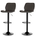 Ver imagem 1 de Kit 2 Banquetas Giratória Anm6315b Bristol Itajaí Anima Office em Pu Grafite Base Disco Preto