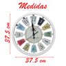 Relógio De Parede Decorativo Branco Sala Escritório 37,5cm - 2