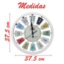 Ver imagem 2 de Relógio De Parede Decorativo Branco Sala Escritório 37,5cm