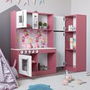 Ver imagem 4 de Cozinha Infantil com Refrigerador Diana em Mdf Ofertamo Branco/rosa - Rede Móveis
