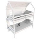 Ver imagem 5 de Beliche Casinha Bela com Coração 2 Gavetas Rosa Kit Escada/escorregador - Madeira Maciça Branco/