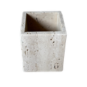 Ver imagem 1 de Porta Escova sem Tampa Mármore Travertino Romano Bruto Vintage 11x9cm