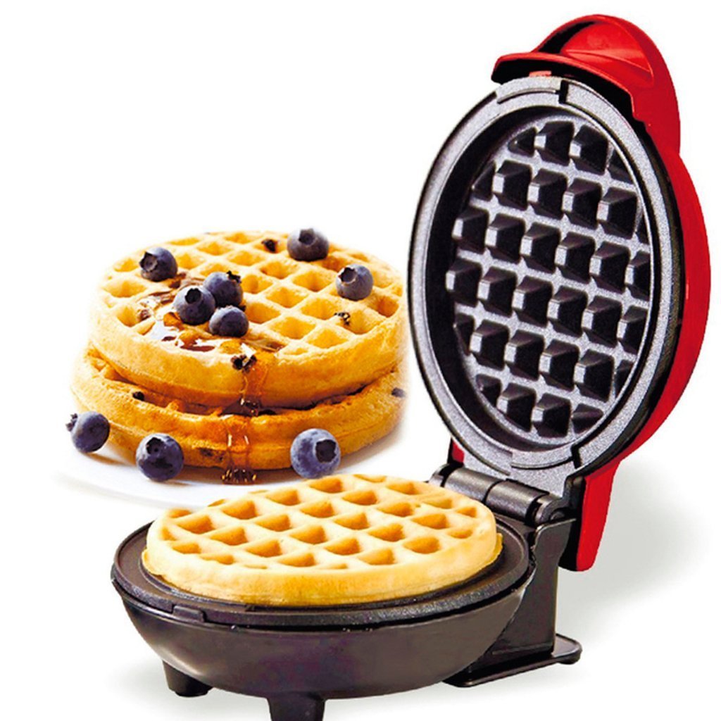 Mini Máquina de Waffle Grill Panqueca Elétrica Prática - 4