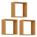 Ver imagem 1 de Kit 3 Nichos 30x30 Mdf Quarto Sala Banheiro Decoração:carvalho