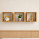 Ver imagem 2 de Kit 3 Nichos 30x30 Mdf Quarto Sala Banheiro Decoração:carvalho