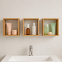 Ver imagem 3 de Kit 3 Nichos 30x30 Mdf Quarto Sala Banheiro Decoração:carvalho