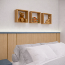 Ver imagem 4 de Kit 3 Nichos 30x30 Mdf Quarto Sala Banheiro Decoração:carvalho