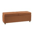 Ver imagem 3 de Canto Alemão Recamier Bau + Painel Madri 160cm Veludo Terracota - Inova Decor