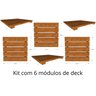 Kit Módulos de Deck Avulsos - 6 Peças de 50x50 Centímetros (cobre 1,5 M²) - Pensemadeiras - Única Ún - 2