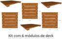 Ver imagem 2 de Kit Módulos de Deck Avulsos - 6 Peças de 50x50 Centímetros (cobre 1,5 M²) - Pensemadeiras - Única Ún