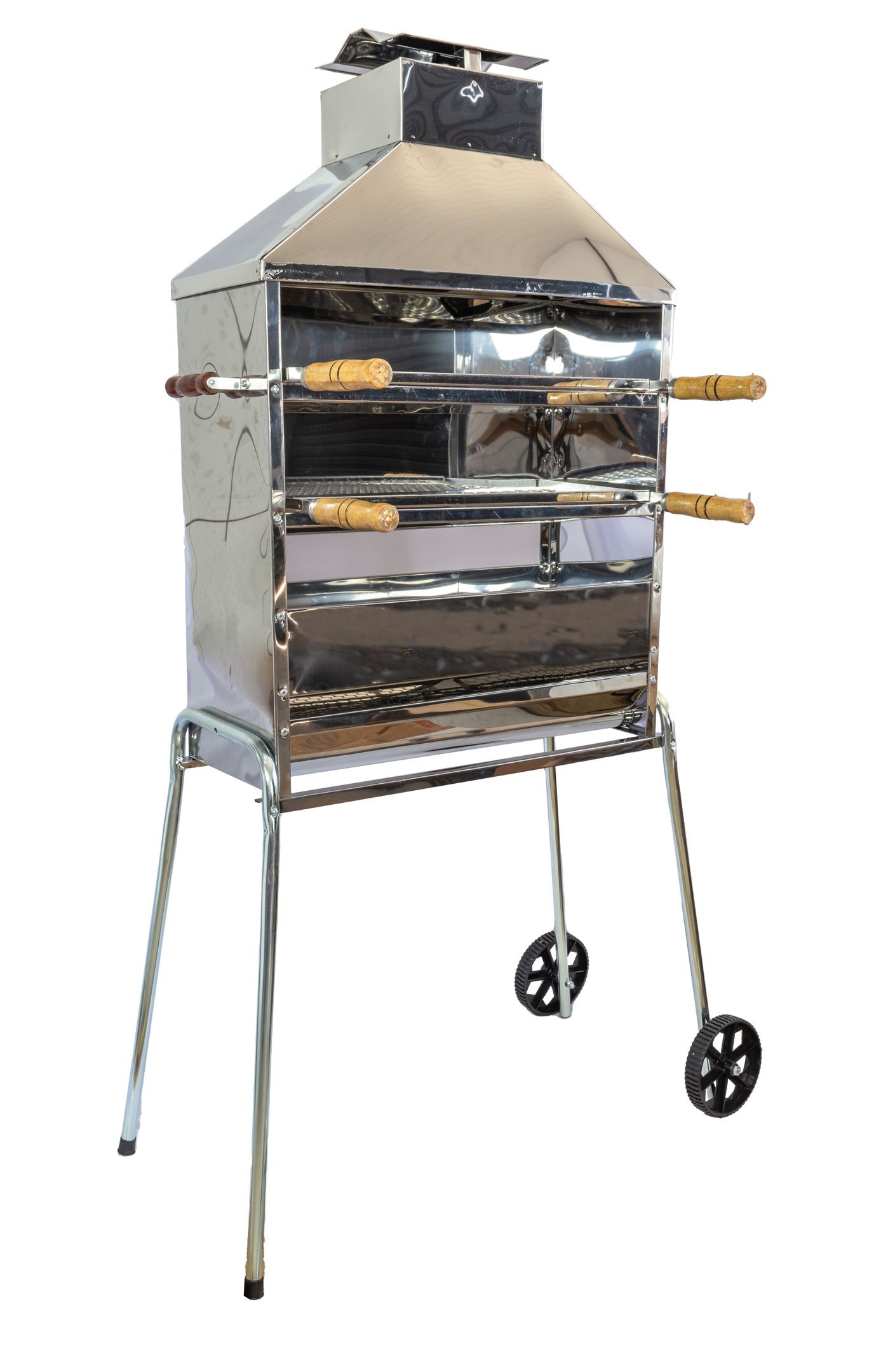 Carrinho Churrasqueira 160 Espetinho Movel Inox | MadeiraMadeira