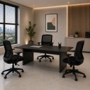 Ver imagem 2 de Kit 3 Cadeiras de Escritório Ergonômicas Reclinável Giratória Presidente Netflex
