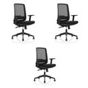 Ver imagem 1 de Kit 3 Cadeiras de Escritório Ergonômicas Reclinável Giratória Presidente Netflex