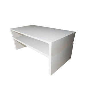 Suporte Duplo para Monitor em Mdf Branco