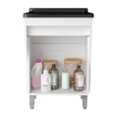Ver imagem 5 de Tanque de Lavar Roupas 40 litros com Gabinete 2 Portas Multimóveis CR10063 Branco/Preto