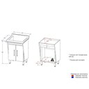 Ver imagem 4 de Tanque de Lavar Roupas 40 litros com Gabinete 2 Portas Multimóveis CR10063 Branco/Preto