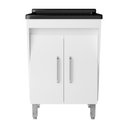Ver imagem 2 de Tanque de Lavar Roupas 40 litros com Gabinete 2 Portas Multimóveis CR10063 Branco/Preto